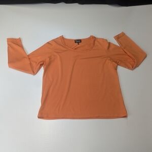Lynn Ritchie Size Large Orange Silk Tee
